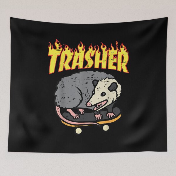 Item preview, Opossum Skateboard Trasher Funny Possum Skater designed and sold by ChestOutLoud.