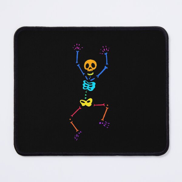 Item preview, Neon Dancing Skeleton on Black Background designed and sold by Kruti Collection.