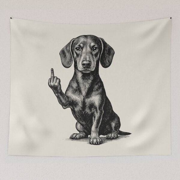 Item preview, Dachshund Flipping The Bird designed and sold by Baby-Care.