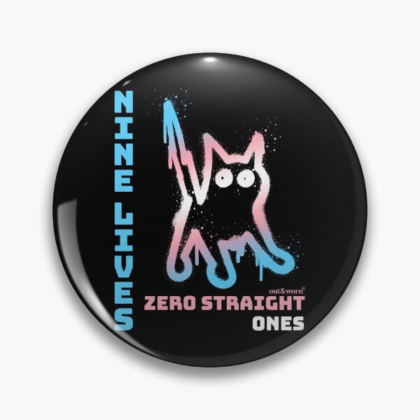 Item preview, Nine Lives Zero Straight Ones - Transgender Design designed and sold by outandworn.
