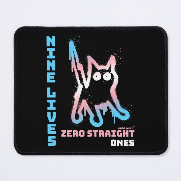 Item preview, Nine Lives Zero Straight Ones - Transgender Design designed and sold by outandworn.