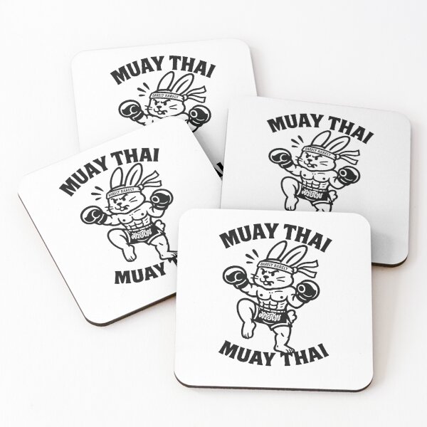 Item preview, Muay Thai Bunny Black and White designed and sold by barelyrarelyco.