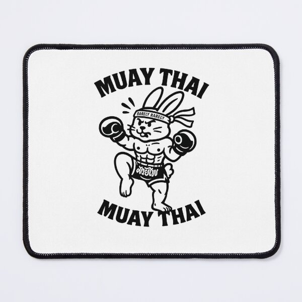 Item preview, Muay Thai Bunny Black and White designed and sold by barelyrarelyco.