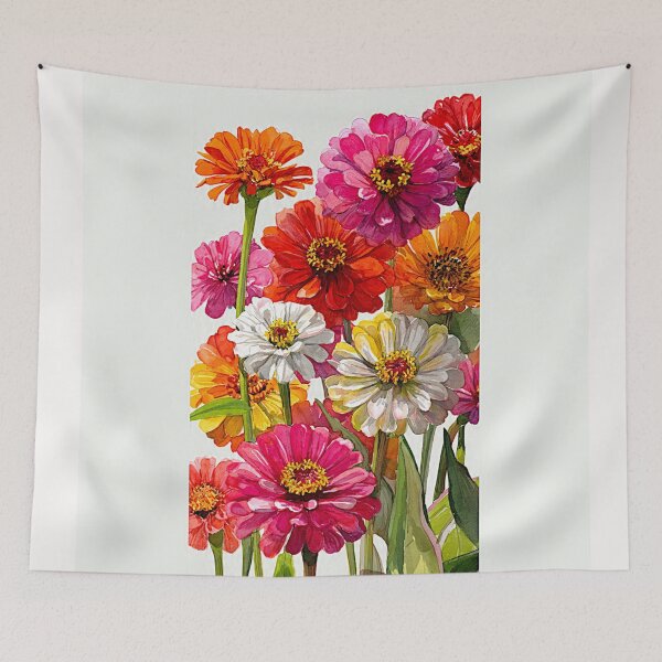 Item preview, Zinnias Flowers#6 designed and sold by Helios Be. Lavsh.