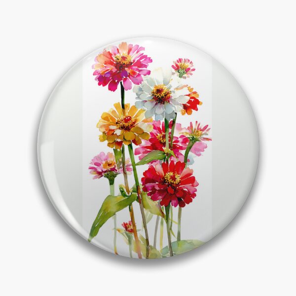 Item preview, Zinnias Flowers#7 designed and sold by Helios Be. Lavsh.