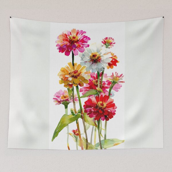 Item preview, Zinnias Flowers#7 designed and sold by Helios Be. Lavsh.