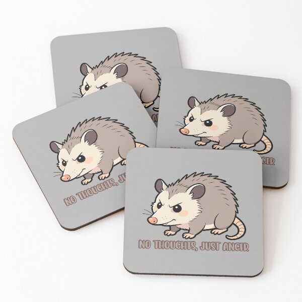 Item preview, No Thoughts Just Anger Opossum – Funny Cartoon Possum designed and sold by FatCatCD.