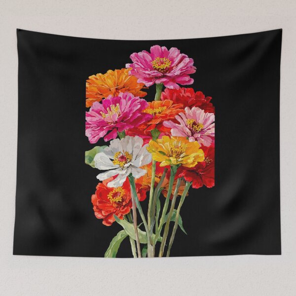 Item preview, Zinnias Flowers#8 designed and sold by Helios Be. Lavsh.