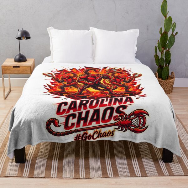 Item preview, Carolina Chaos Illustrated Fan Design for Lacrosse Lovers designed and sold by Designfordream.