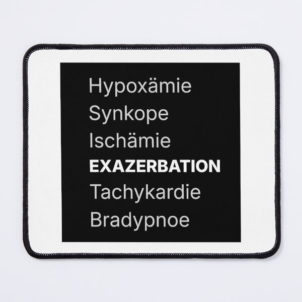 Item preview, Exacerbation – Medical Typography Design | Clinical Aesthetics designed and sold by HanahArt.