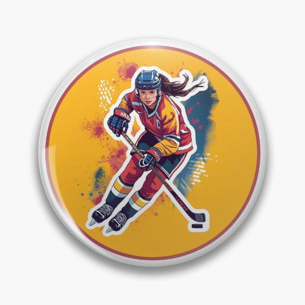 Item preview, Winter Sports Women Hockey Game Sticker  designed and sold by colorleafz.