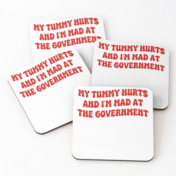 Item preview, Stick-figure My Tummy Hurts And I'm Mad At The Government, Funny Political designed and sold by BobbyGifts.