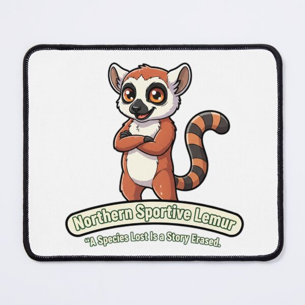 Item preview, Northern Sportive Lemur Conservation Quote - Endangered Animal Mascot designed and sold by MarsupilamiFans.