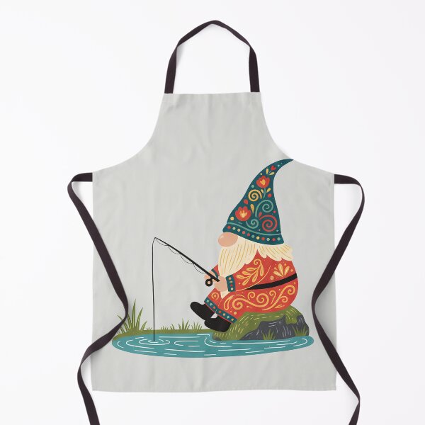 Item preview, Fishing Gnome – Scandinavian Folk Art by heidiannemorris © designed and sold by FOLK ART FUSION by heidiannemorris.