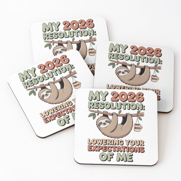 Item preview, Funny Sloth My 2026 Resolution Lowering Expectations designed and sold by GrafTeesLab.