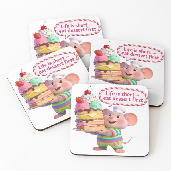 Item preview, Life Is Short Eat Dessert First, Zippy Mouse Graphic Tee designed and sold by Zippy Creation.
