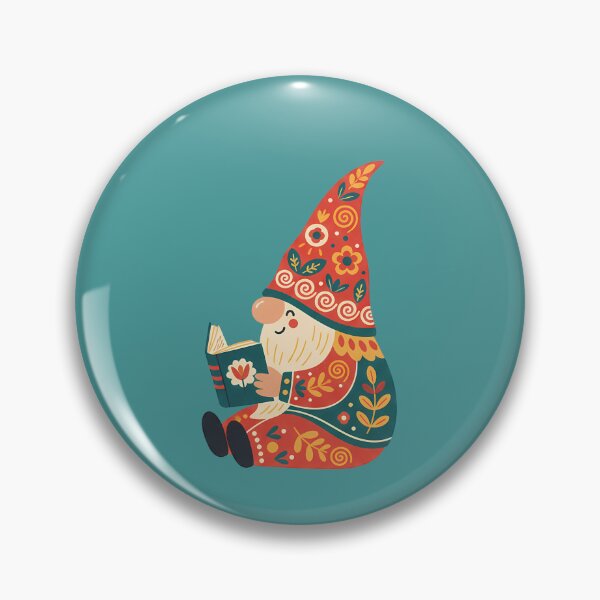 Item preview, Reading Gnome – Scandinavian Folk Art by heidiannemorris © designed and sold by FOLK ART FUSION by heidiannemorris.