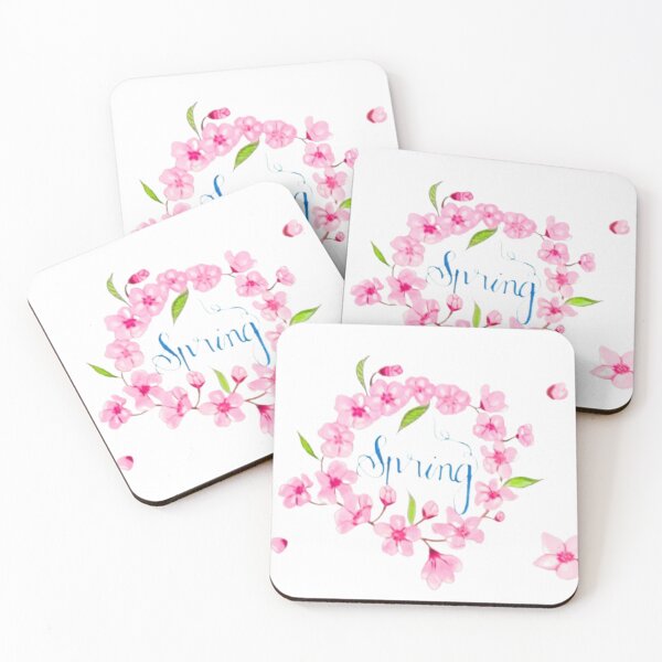 Item preview, Spring Blossom Wreath – Hand-Painted Floral Typography designed and sold by MysticPurpleHue.