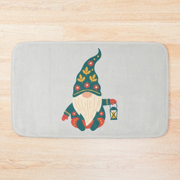 Item preview, Sitting Gnome with Lantern – Scandinavian Folk Art by heidiannemorris © designed and sold by FOLK ART FUSION by heidiannemorris.