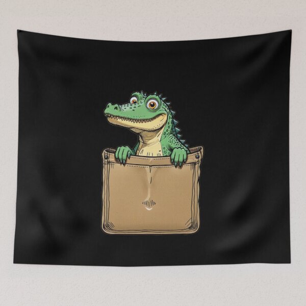 Item preview, pocket reptile embroidery clothing patch V01 designed and sold by CreArtorium.