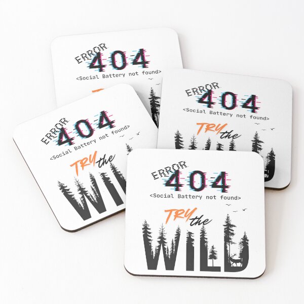 Item preview, Error 404 Social Battery Not Found Try Outdoors Retro Aesthetic designed and sold by DragonPrint.