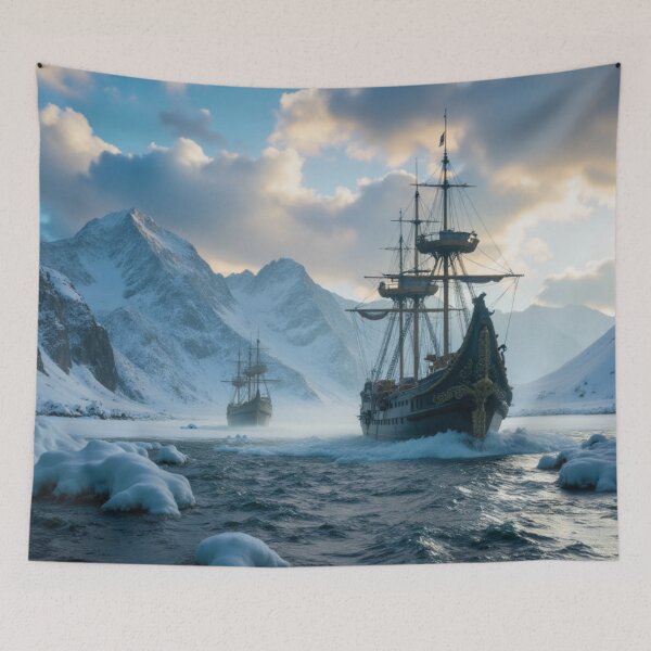 Item preview, Northern Silence – A Lone Ship in Frozen Waters designed and sold by Crazy Ronald.