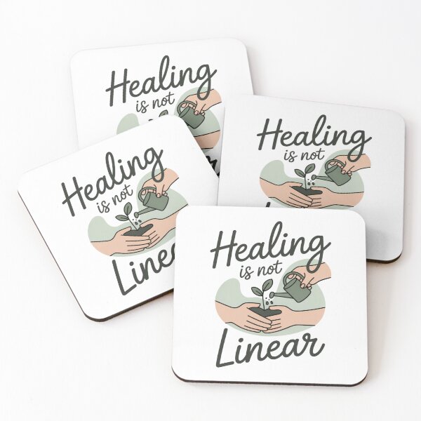 Item preview, Healing Is Not Linear T-Shirt – Aesthetic Mental Health & Self Care Tee designed and sold by Ashley critters.