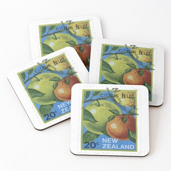 Item preview, New Zealand Citrus Fruit Vintage Postage Stamp designed and sold by red-amber65.