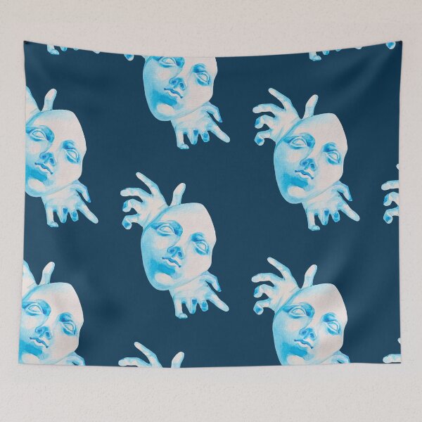 Item preview, Monochromatic Blue Greek Statue Phantom Mask  designed and sold by TDK-illust.