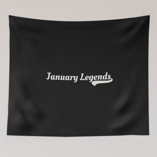 Item preview, January Legends – Born in January Classic Retro Typography Design designed and sold by rebuZZ-Apparels-The Minimalistic Buzz.