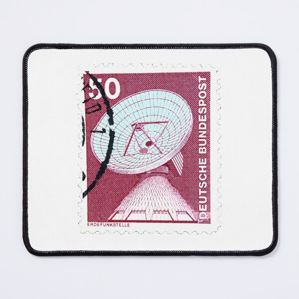 Item preview, German Deutsche 50 Satellite Dish Red Vintage Postage Stamp designed and sold by red-amber65.