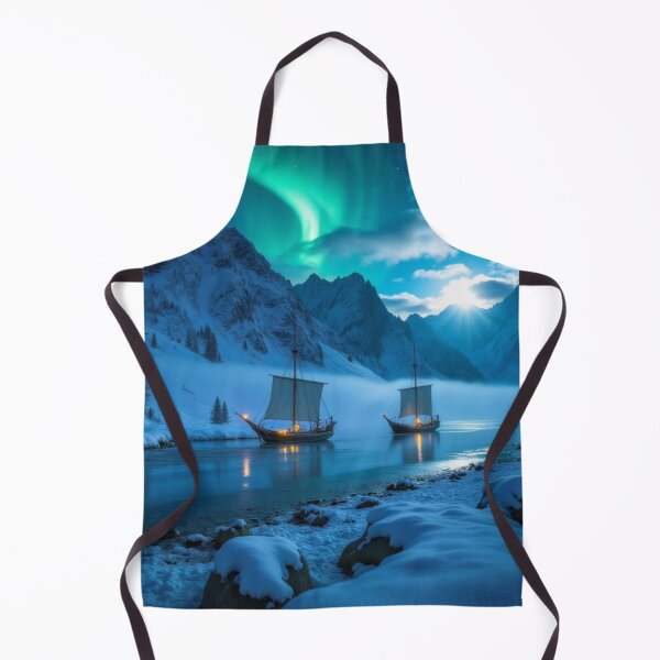 Item preview, Aurora Over Frozen Waters – Vessels Beneath the Northern Lights designed and sold by Crazy Ronald.