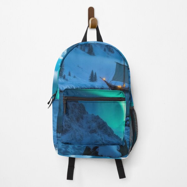 Item preview, Aurora Over Frozen Waters – Vessels Beneath the Northern Lights designed and sold by Crazy Ronald.