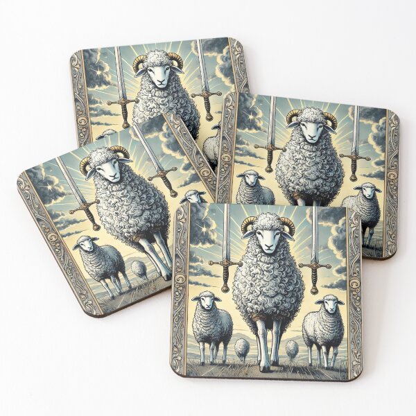 Item preview, Sheepism – Five of Swords Tarot Card designed and sold by Thpoar.