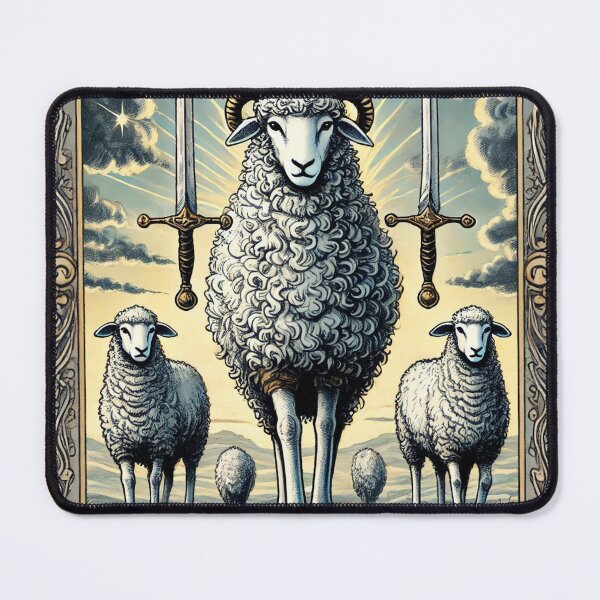 Item preview, Sheepism – Five of Swords Tarot Card designed and sold by Thpoar.