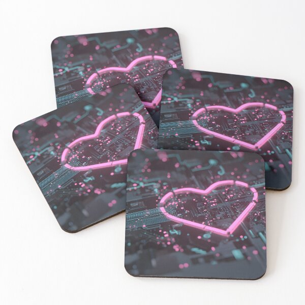Item preview, Neon Pink Cybernetic Heart on Futuristic Tech Circuit Board designed and sold by Nexa Digital.