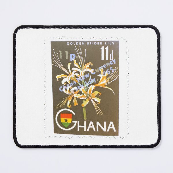 Item preview, Ghana Golden Spider Lily Flower Vintage Postage Stamp designed and sold by red-amber65.