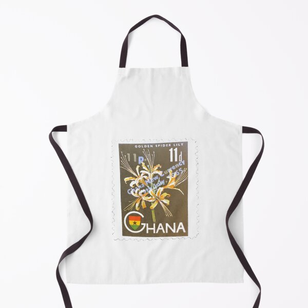 Item preview, Ghana Golden Spider Lily Flower Vintage Postage Stamp designed and sold by red-amber65.