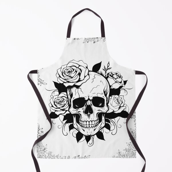 Item preview, White skull with rose designed and sold by DCLogoCraft.