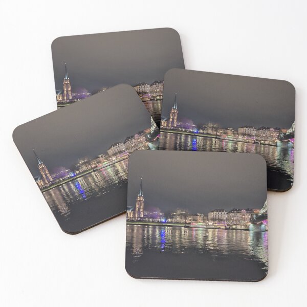 Item preview, Frankfurt at Night – River Reflections and City Lights designed and sold by PathPals.