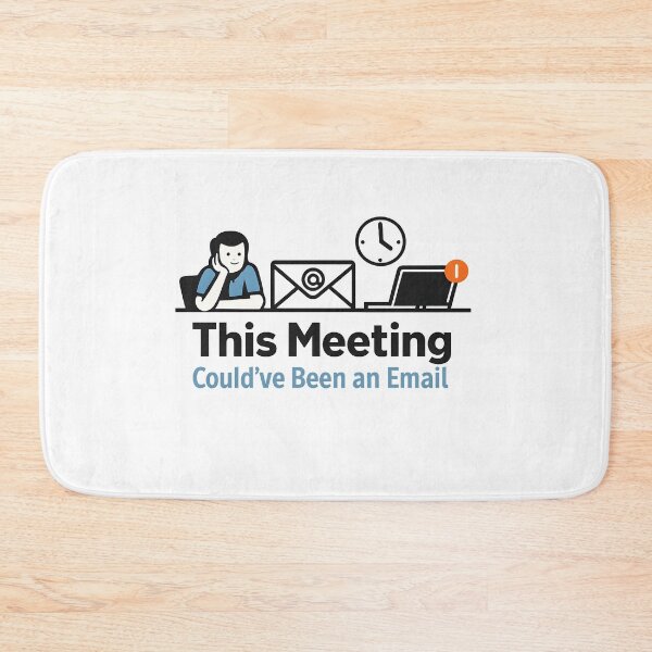 Item preview, This Meeting Could’ve Been an Email – Vintage Humorous Office Logo designed and sold by Dax Studio.