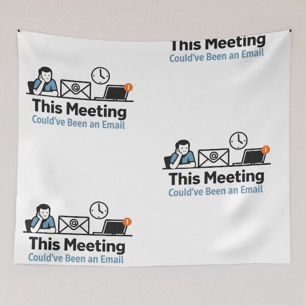 Item preview, This Meeting Could’ve Been an Email – Vintage Humorous Office Logo designed and sold by Dax Studio.