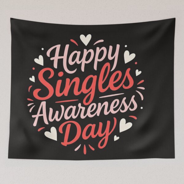 Item preview, Happy Singles Awareness Day Valentine's Day Ironic Sarcastic designed and sold by Clairenity Studio.