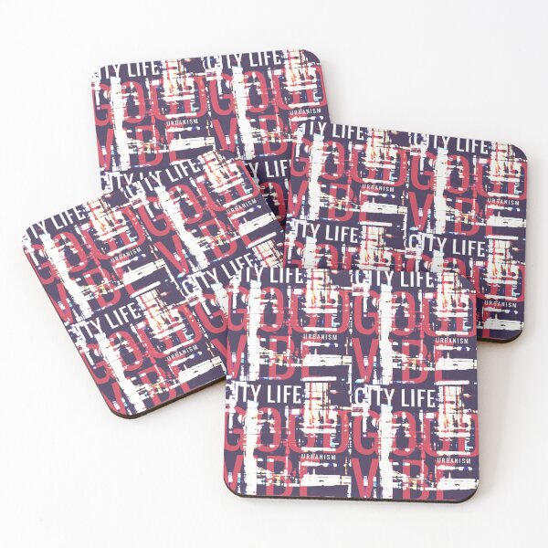 Item preview, City life and good vibe urban abstract pattern with typography designed and sold by GreissDesign.