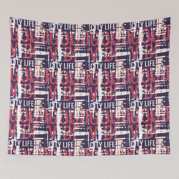 Item preview, City life and good vibe urban abstract pattern with typography designed and sold by GreissDesign.