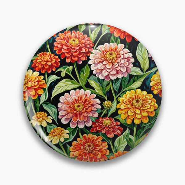 Item preview, Zinnias Flowers#10 designed and sold by Helios Be. Lavsh.