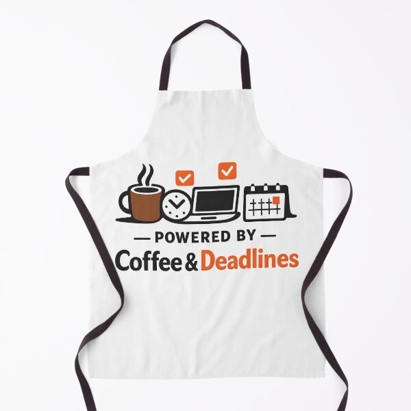 Item preview, Powered by Coffee & Deadlines – Humorous Vintage Office Logo designed and sold by Dax Studio.