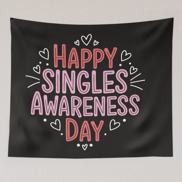 Item preview, Happy Singles Awareness Day Valentine's Day Ironic Sarcastic designed and sold by Clairenity Studio.