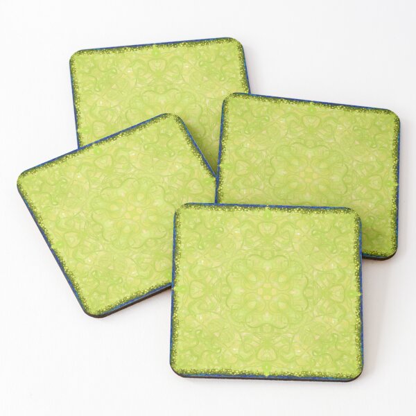 Item preview, Celestial Green Glow – Mandala With Midnight Blue Border designed and sold by Fun In The Sun .