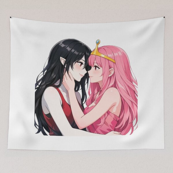 Item preview, Bubbline Love Art  Bubblegum & Marceline Inspired  Adventure Cartoon Fan Design designed and sold by Ditstyle.